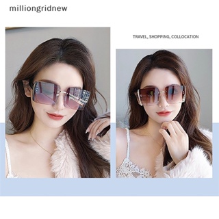 [milliongridnew] แว่นตากันแดด กรอบสี่เหลี่ยม ขนาดใหญ่ สไตล์วินเทจ แฟชั่นสําหรับผู้หญิง และผู้ชาย UV400 WQL