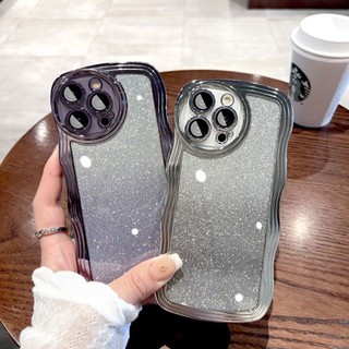 เคสโทรศัพท์มือถือ ป้องกันเลนส์ กันกระแทก แต่งกลิตเตอร์ ไล่โทนสี สําหรับ iPhone 11 12 13 14 Pro Max