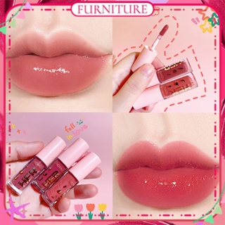 ♕ Cindynal Water Mirror Lip Glaze Moisturizing Smooth Jelly Glass Lip Gloss Non Stick Cup ง่ายต่อการสีติดทนนานนักเรียนหญิง Lip Makeup FURNITURE