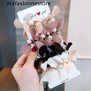 Mxfashione ยางรัดผม ดอกไม้ น่ารัก แฟชั่น มุก ผ้า พลอยเทียม เด็กผู้หญิง ยางรัดผม หญิง เครื่องประดับผม