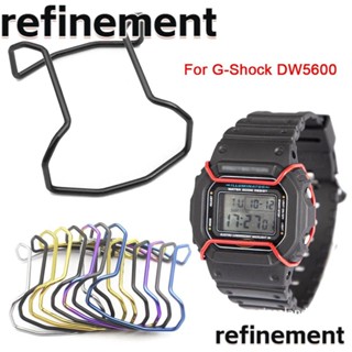 Refinement กันชนนาฬิกาข้อมือ สเตนเลส โลหะ กันรอยขีดข่วน ทนทาน อุปกรณ์เสริม สําหรับ C-asio DW5600