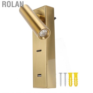 Rolan Wall Mount Reading Light Simple Rechargeable Adjustable Angle Lamp Hot