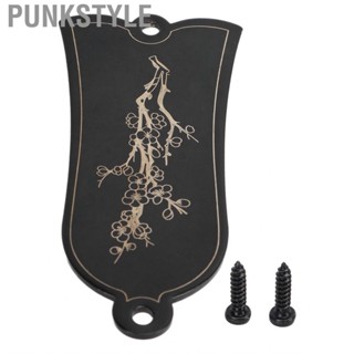 Punkstyle Guitar Truss Rod Cover Iron Black Plum Blossom 2 Holes Electric Parts ABE