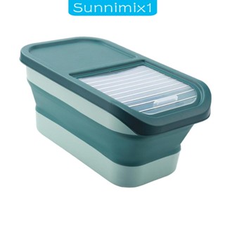 [Sunnimix1] กล่องเก็บอาหารสัตว์เลี้ยง แบบพับได้ พร้อมฝาปิด สําหรับแมว และสุนัข