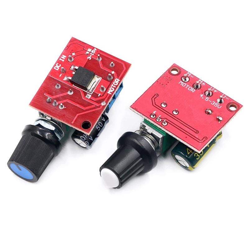 โมดูลควบคุมความเร็วมอเตอร์ DC 5A PWM 3V-35V 4.5V-35V ขนาดเล็ก หรี่ไฟได้