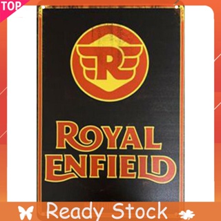 โปสเตอร์แผ่นโลหะดีบุก ลาย Royal Enfield สไตล์วินเทจ ย้อนยุค ขนาด 20x30 ซม. สําหรับตกแต่งผนัง