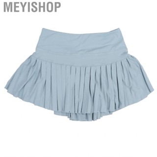 Meyishop Pleated Skirt Stretchy Breathable Soft Concealed Pockets Sports Skirt for Girls Running