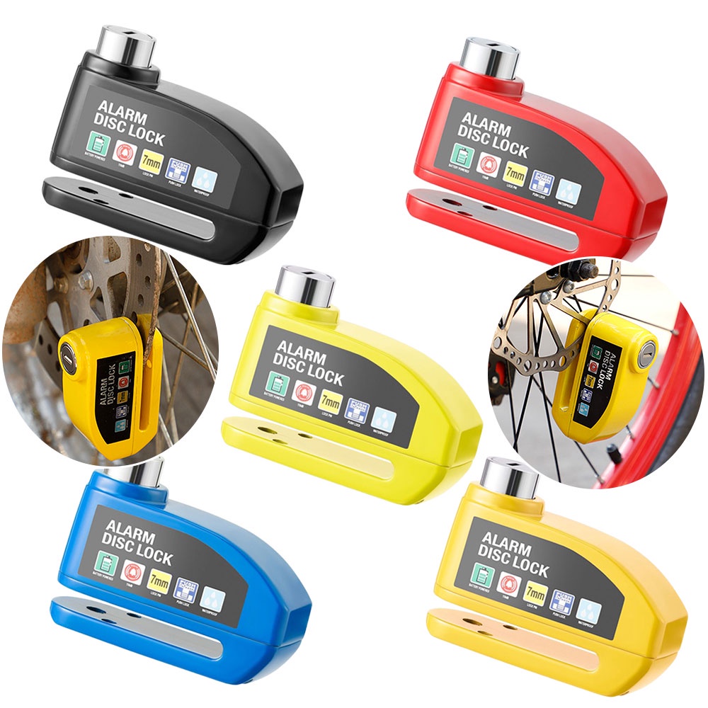Bicycle Motorcycle Wheel Disc Brake Alarm Lock Aluminum Alloy Security Anti-theft Bicycle Locks for 