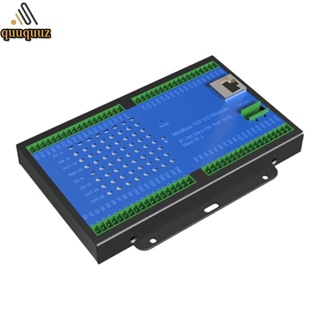 Quu Advanced Modbus TCP IO โมดูลอีเธอร์เน็ตเชื่อมต่อ 16 32 อินพุตแยก วัสดุ ABS