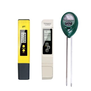 Yu ชุดเครื่องมือทดสอบค่า PH 1 TDS EC Meter 1 ดิน 3-in-1 สําหรับทําสวน 1 ชิ้น