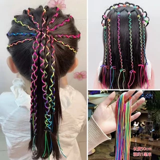 แฟชั่นเกาหลีทอผมเชือกที่มีสีสันสกปรกเชือกถักแฟชั่นเด็กที่มีสีสันริบบิ้นเชือกคาดศีรษะ