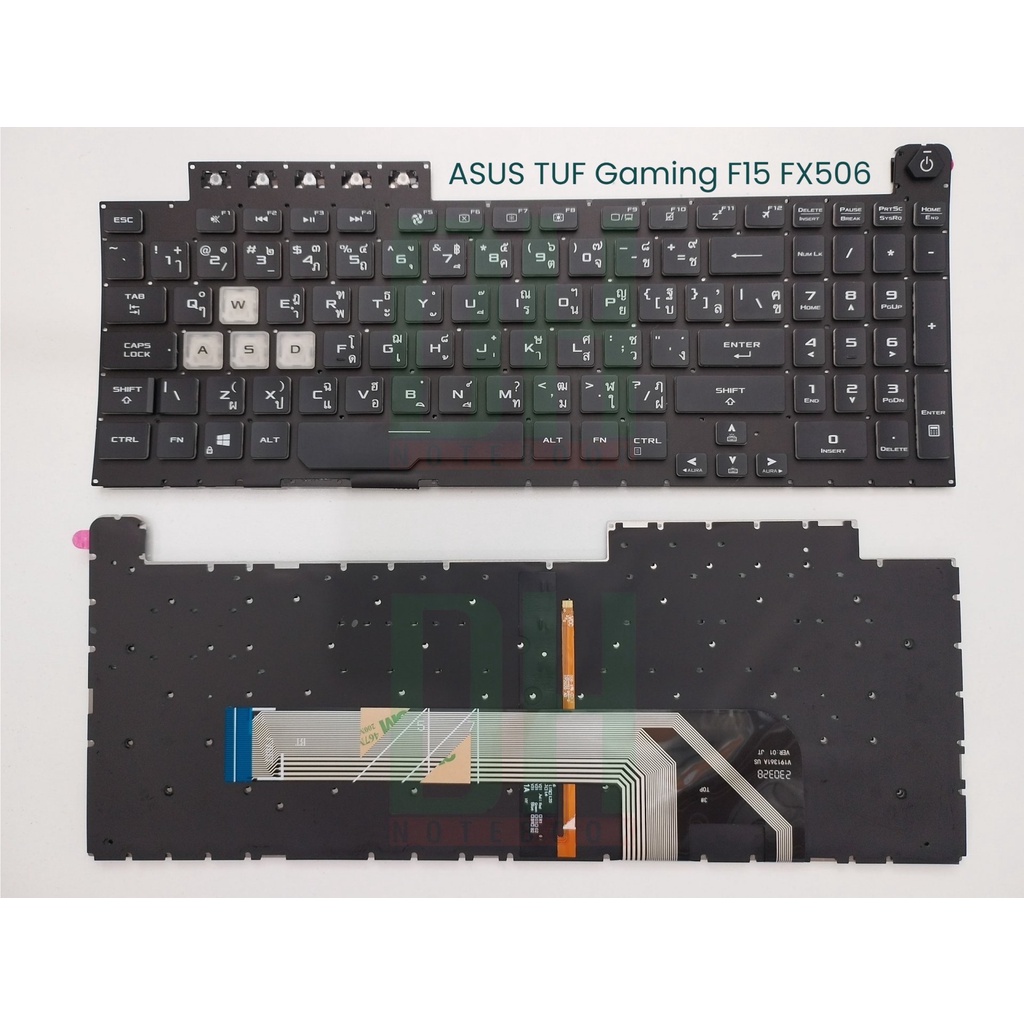 แป้นพิมพ์ คีย์บอร์ดโน๊ตบุ๊ค ASUS tuf Gaming F15 FX506 Laptop Keyboard