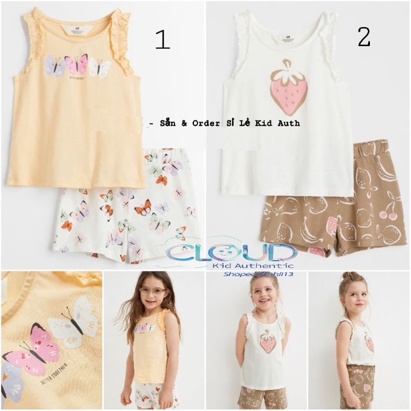 [Cloudkid] HM ชุดกางเกงขาสั้นเด็ก US ไซส์ตั้งแต่ 1.5-2y ถึง 9-10y