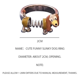 COD❤️พร้อมส่ง-แหวนสุนัขการ์ตูนน่ารักความคิดสร้างสรรค์เปิดปรับได้เครื่องประดับเข้ากับทุกการแต่งกาย-a.one