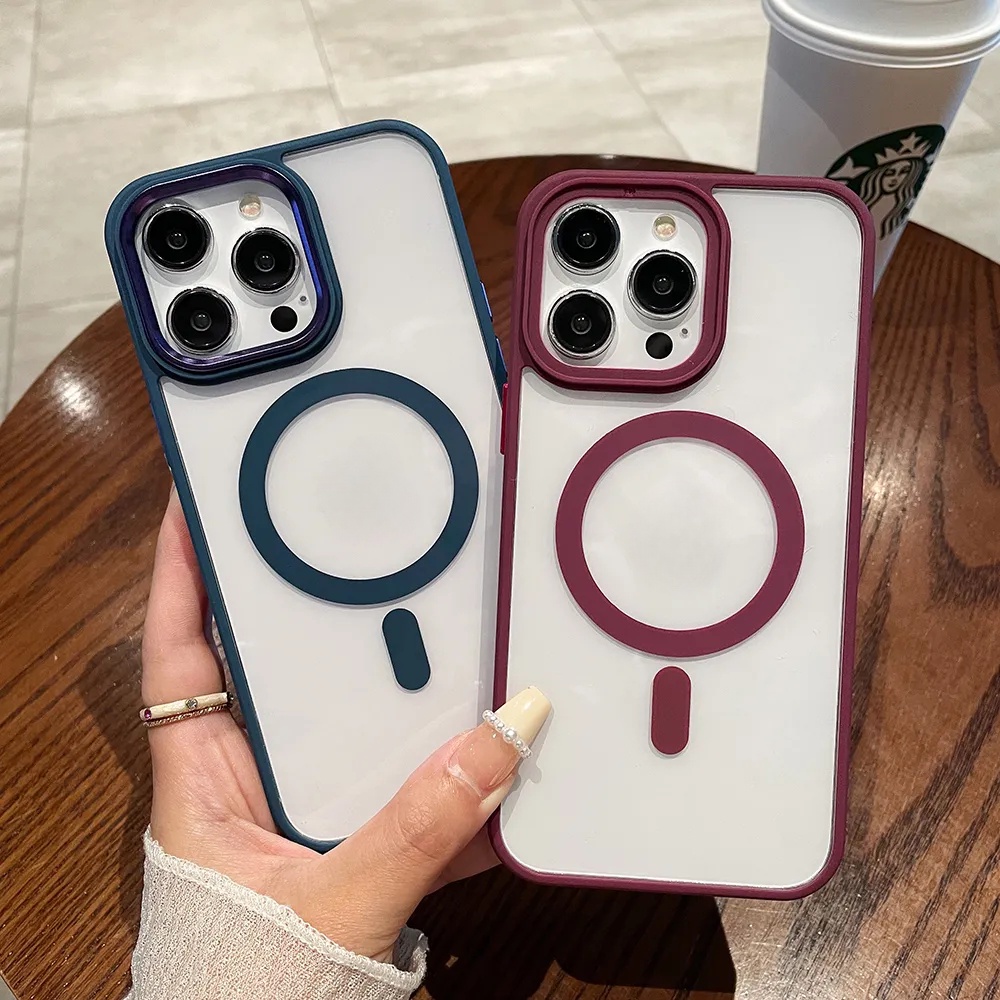 สําหรับเคสโทรศัพท์ไร้สายสําหรับ IPhone 15 14 Plus 13 12 11 Pro Max TPU กันชนอะคริลิคใสกลับ T07