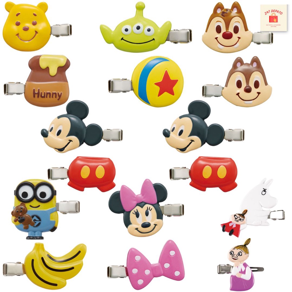 กิ๊บหนีบผม คลิปหนีบผม hair clips ลาย มิกกี้ Disney Moomin จาก Skater กิ๊บน่ารัก กิ๊บติดผม