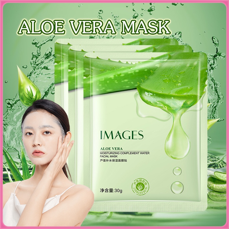 Aloe vera mask หน้ากากว่านหางจระเข้  ความงาม หน้าขาวกระจ่างใส หน้าเนียนนุ่มชุ่มชื้น แผ่นมาร์ส มาส์กส่วนผสมธรรมชาติ