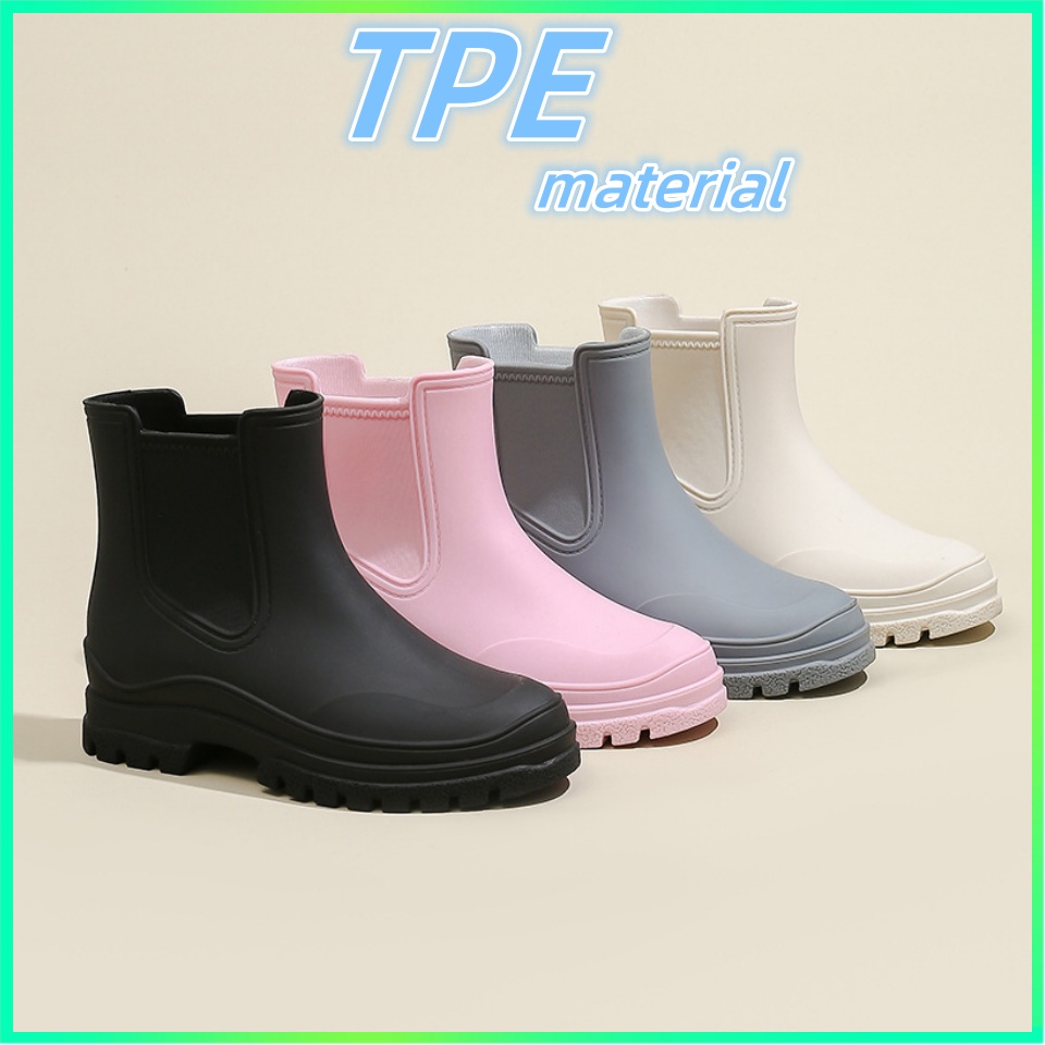 แฟชั่น TPE เชลซีสั้นลำกล้องน้ำรองเท้าผู้หญิง/ลื่นรองเท้าน้ำผู้หญิง/Adult Rain Boots Women