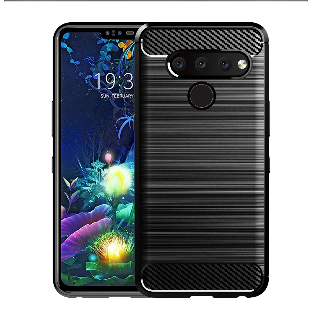 สําหรับ LG V50 ThinQ, แปรงคาร ์ บอนไฟเบอร ์ ป ้ องกันกรณีนุ ่ ม , ทนต ่ อแรงกระแทก , ป ้ องกันรอยขีดข ่ วน , ป ้ องกันเคสโทรศัพท ์ ธุรกิจ