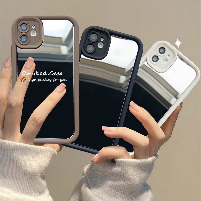 เคสโทรศัพท์มือถือแบบกระจก สีพื้น สไตล์มินิมอล สําหรับ Redmi 13C A1 Redmi Note 12 11 9 10 Pro 4G Redmi 10C 12C 9A 9C 9T 9 Xiaomi 11 Lite