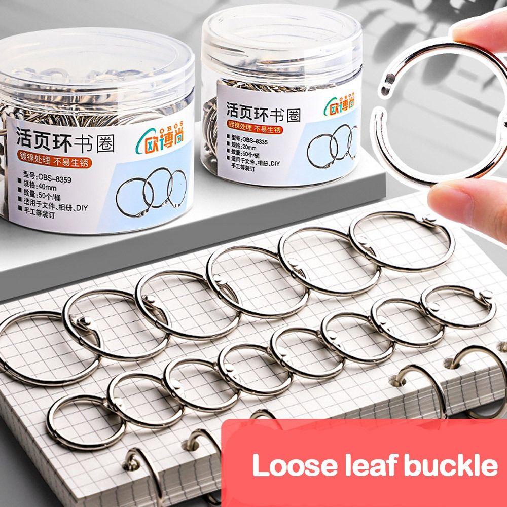 COMEE คลิปแหวนหลวม, เงิน/Rose Gold 20/30/40/50 มม. Binder แหวน, อุปกรณ์สํานักงานมัลติฟังก์ชั่นโลหะ Binding คลิปอัลบั้ม - รูปที่ 5