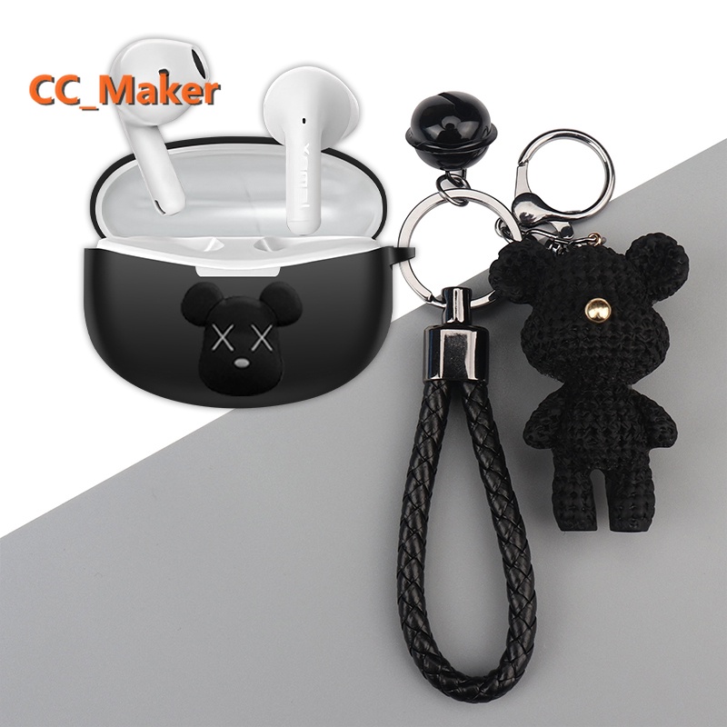 For EDIFIER X2S Case Cute Silicone soft Case Cartoon Bear Keychain Pendant EDIFIER X3S Shockproof Ca