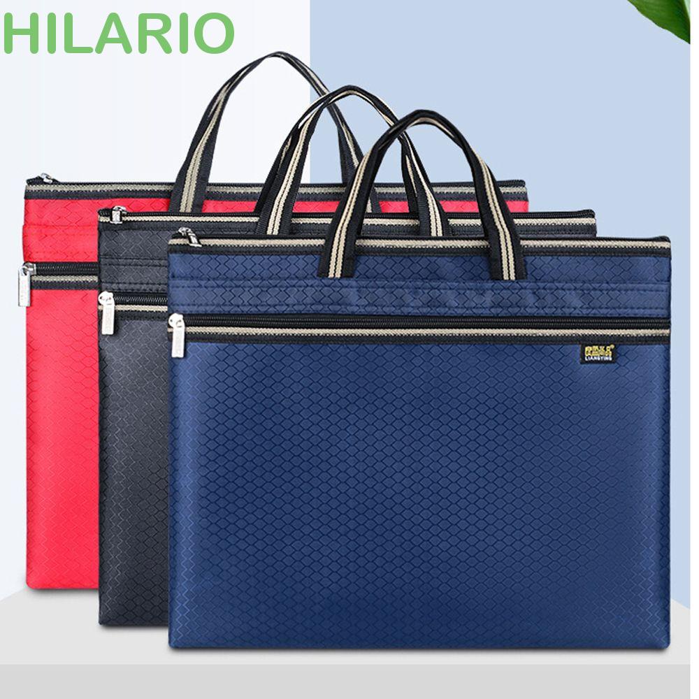 Hilario กระเป๋าเอกสาร ผ้าแคนวาส ขนาด A4 จุของได้เยอะ สําหรับใส่เอกสาร สํานักงาน โรงเรียน