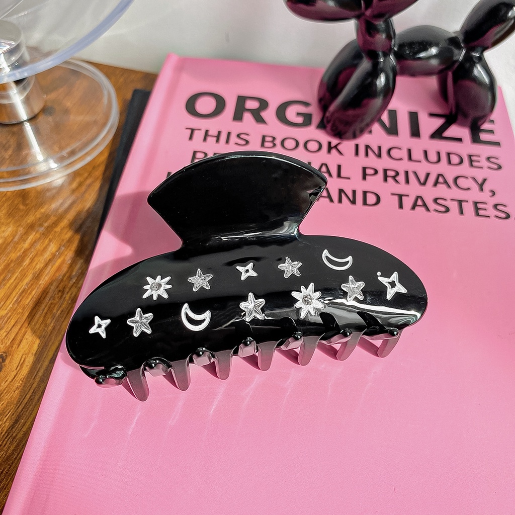 กิ๊บติดผม รูปดาว ดวงจันทร์ ประดับเพชร หรูหรา สําหรับผู้หญิง - รูปที่ 5