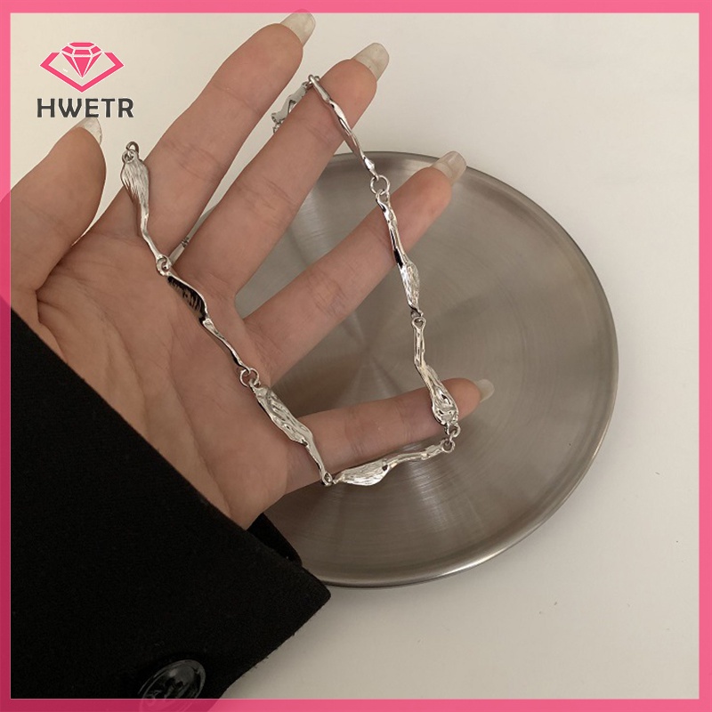 Hwetr สร้อยคอโชคเกอร์ โซ่สั้น ทรงเรขาคณิต สไตล์เกาหลี โกธิค พังก์ โกธิค เครื่องประดับแฟชั่น สําหรับผู้หญิง
