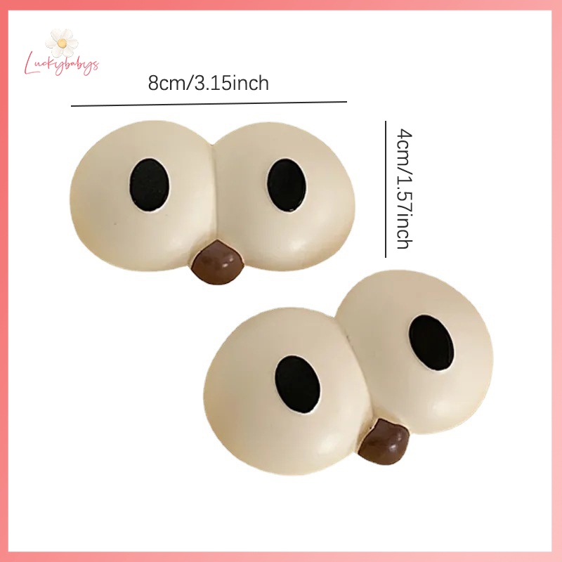 Luckybabys> ใหม่ ชุดปุ่มกดรองเท้า ลายการ์ตูนอนิเมะ Dongdong น่ารัก ตาโต ตลก อุปกรณ์เสริม สําหรับตกแต่งรองเท้า