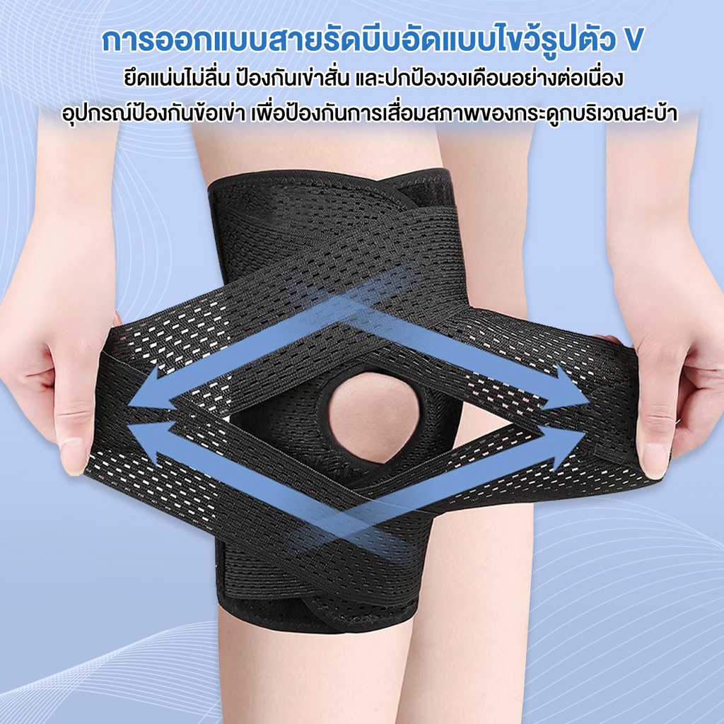 COD สนับเข่า ระบายอากาศ บรรเทาอาการปวดเข่า บรรเทาอาการปวดข้ออักเสบ ลดการกระแทก Knee Support สายรัดเข่า ที่พยุงเข่า รูปที่ 3
