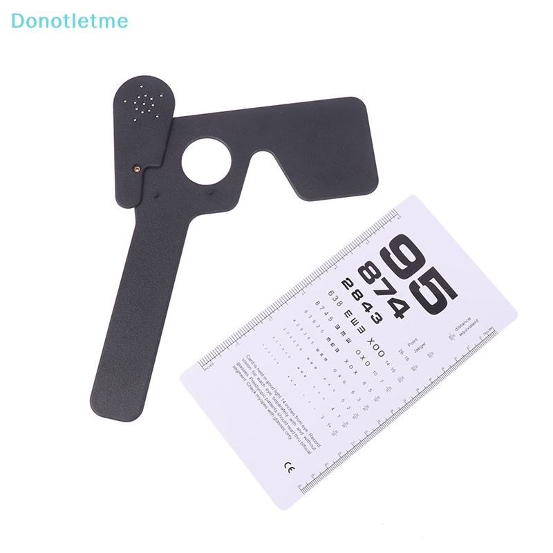<Donotletme> เครื่องมือวัดสายตา 17 Pin Hole Hand Occluder Optometry พร้อมตารางทดสอบสายตา ลดราคา
