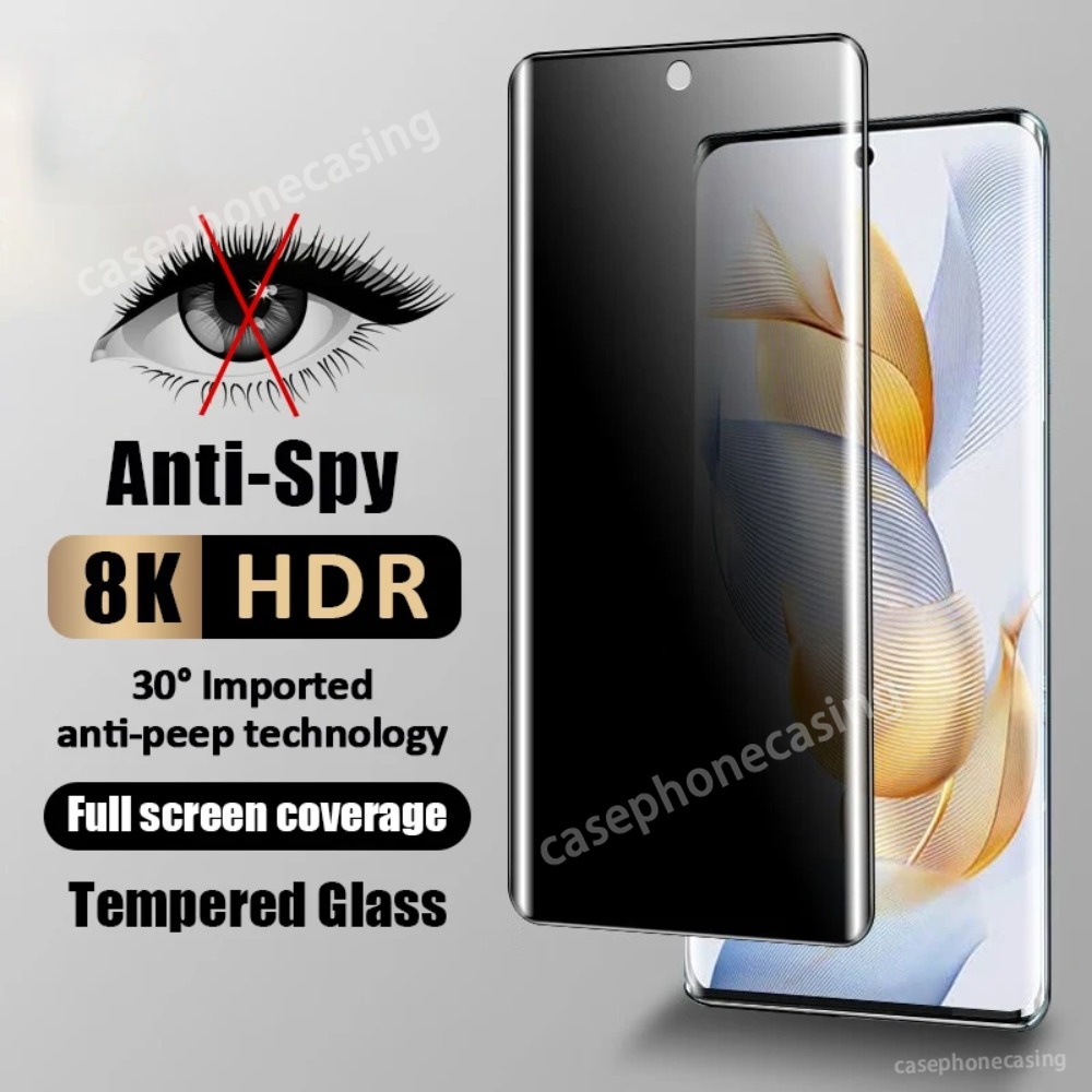 ป้องกันหน้าจอ กระจกนิรภัยคลุมทั้งหมด สําหรับ Honor 8 7 6 5 4 Pro Lite Magic5Pro Magic8Pro Magic7Lite 5G 2024 กันแอบมอง กันรอย 9H