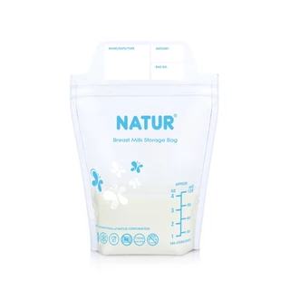 NATUR เนเจอร์ ถุงเก็บนม ถุงเก็บน้ำนม 4oz แพ็ก 50