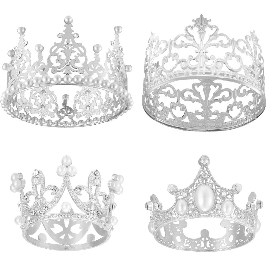 Queen Tiara มงกุฎ ประดับคริสตัล สําหรับตกแต่งเค้กวันเกิด งานแต่งงาน
