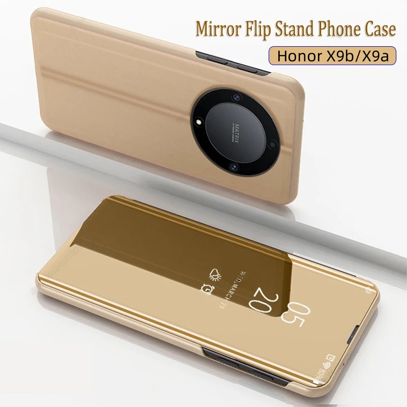 Honor X9C 5G 2024 ฝาครอบสําหรับ Honor X9d X9C X9b X9 B X9a X8B HonorX9a HonorX9b 5G หรูหรากระจกหนังโทรศัพท์กรณีป้องกันขาตั้งผู้ถือกันกระแทกฝาหลัง