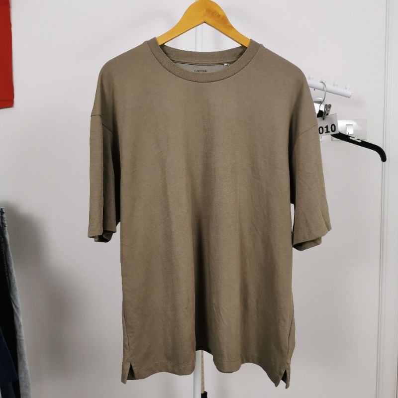 Uniqlo GU เสื้อยืดผู้ชาย สีออกเขียวขี้ม้าแบบพาสเทล รหัส A010 พร้อมส่ง