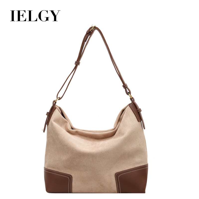 Ielgy Retro Fashion Underarm Large Capacity Bag Commuter All-Match Tote Simple Shoulder Bag