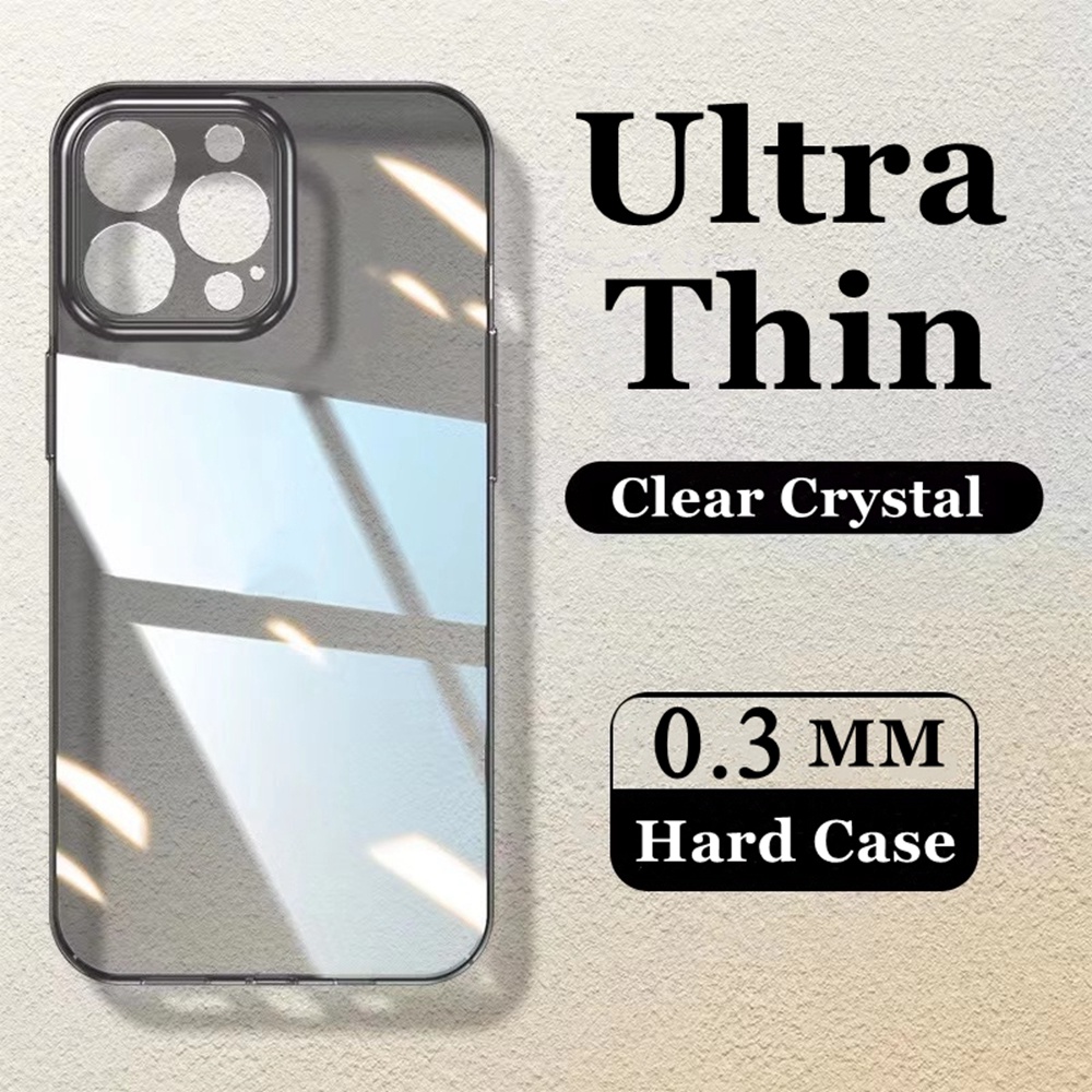 เคสโทรศัพท์มือถือ PC แข็ง แบบใส บางพิเศษ กันกระแทก 0.33 มม. สําหรับ IPhone 15 Pro Max 12 13 14 Pro Max ราคา ถูกที่สุด ดีลบีเคเค รูปภาพหลัก