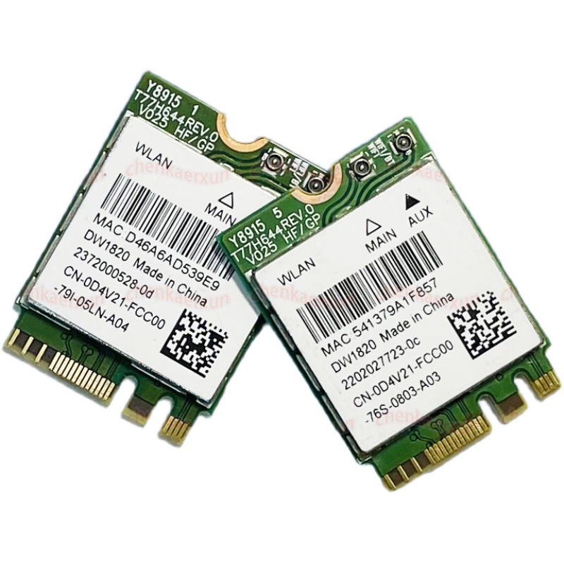 1pcsDW1820 QCNFA344A 5G Dual Band Gigabit AC การ์ดเครือข่ายไร้สายในตัว 4.1 บลูทูธ NGFF Stable