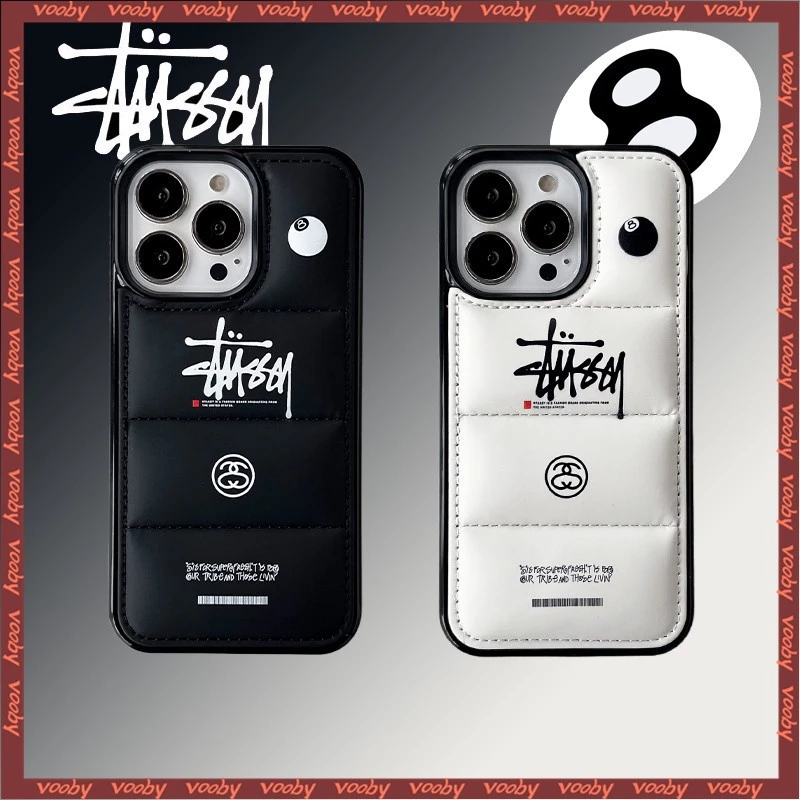 แนวโน้มแฟชั่น stusy Black Ball 8 Graffiti Down แจ็คเก็ตคู่เคสโทรศัพท์เหมาะสําหรับ IPhone17 17AIR 16 16P 16PM 16Plus 15 15P 15PM 14 14P 13 13P 13PM 12 12PM 11 11PM X XR MAX