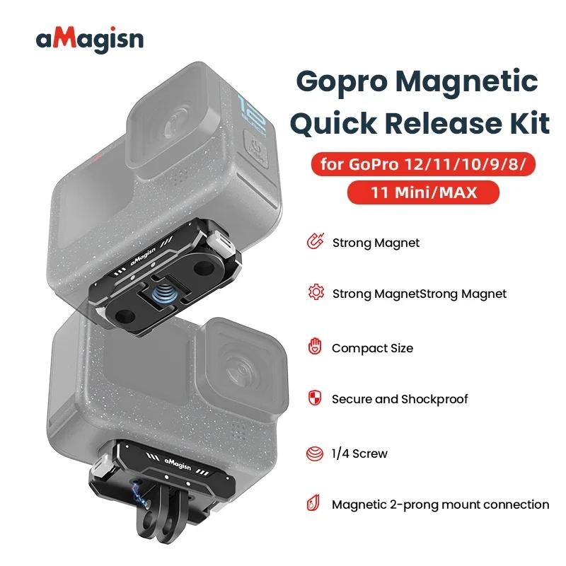ชุดปลดเร็ว แบบแม่เหล็ก สําหรับกล้อง GoPro 12 11 10 - รูปที่ 2