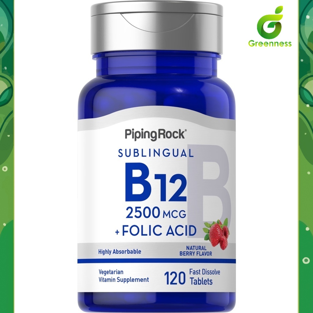Vitamin B12 2,500 mcg. + Folic Acid 400 mcg. (120เม็ด) วิตามินบี12 โฟลิก