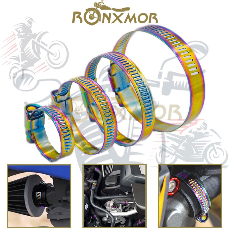 Ronxmor 1PC อุปกรณ์เสริมรถจักรยานยนต์ผลิตภัณฑ์สแตนเลสท่อ Clamps ปรับคลิปคงที่ Motocross Fixture รถ-จัดแต่งทรงผมสําหรับรถจักรยานยนต์ติดตั้ง