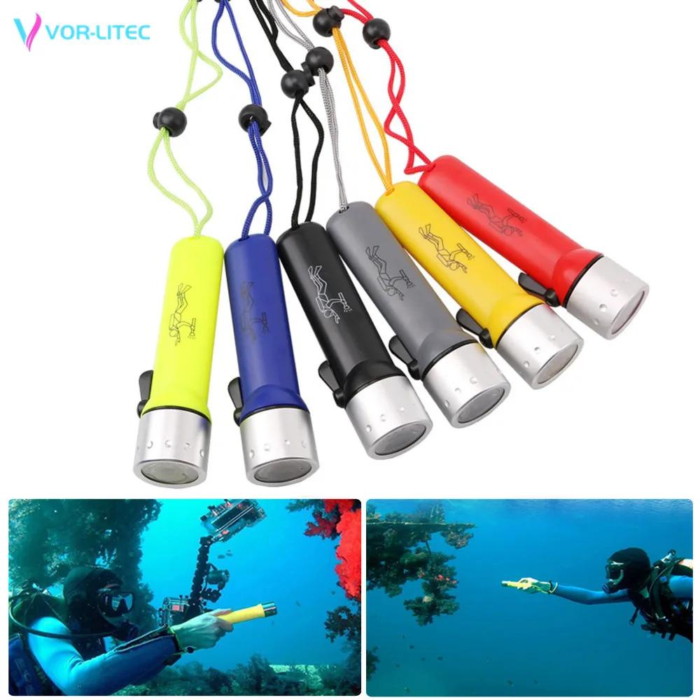 กันน้ําดําน้ําตกปลาไฟฉายไฟฉายใต้น้ําสําหรับ Diver 2000LM Q5 โคมไฟ LED กลางแจ้งใต้น้ํากีฬา