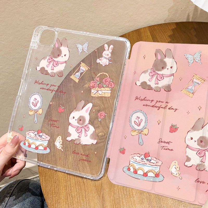 [iPad Air 5] การ์ตูนผ้าพันคอสุนัข iPad Case สําหรับ iPad gen9 gen8 gen7 10.2 Air4 Air5 10.9 Mini4 Mini5 Mini6 Gen5 Gen6 Gen11 A16 Pro11 2020/2021 Anti dropผู้ถือปากกาiPadกรณี