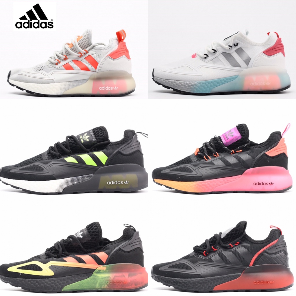 Adidas ZX 2K Boost รองเท้าผ้าใบ รองเท้าวิ่ง แบบนิ่ม สําหรับผู้ชาย ผู้หญิง