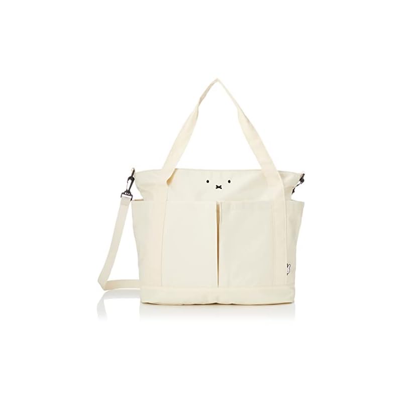 [HAPITAS] 2WAY Tote Bag Tote Shoulder Bag Miffy 6048 Ladies B185 Face Ivory