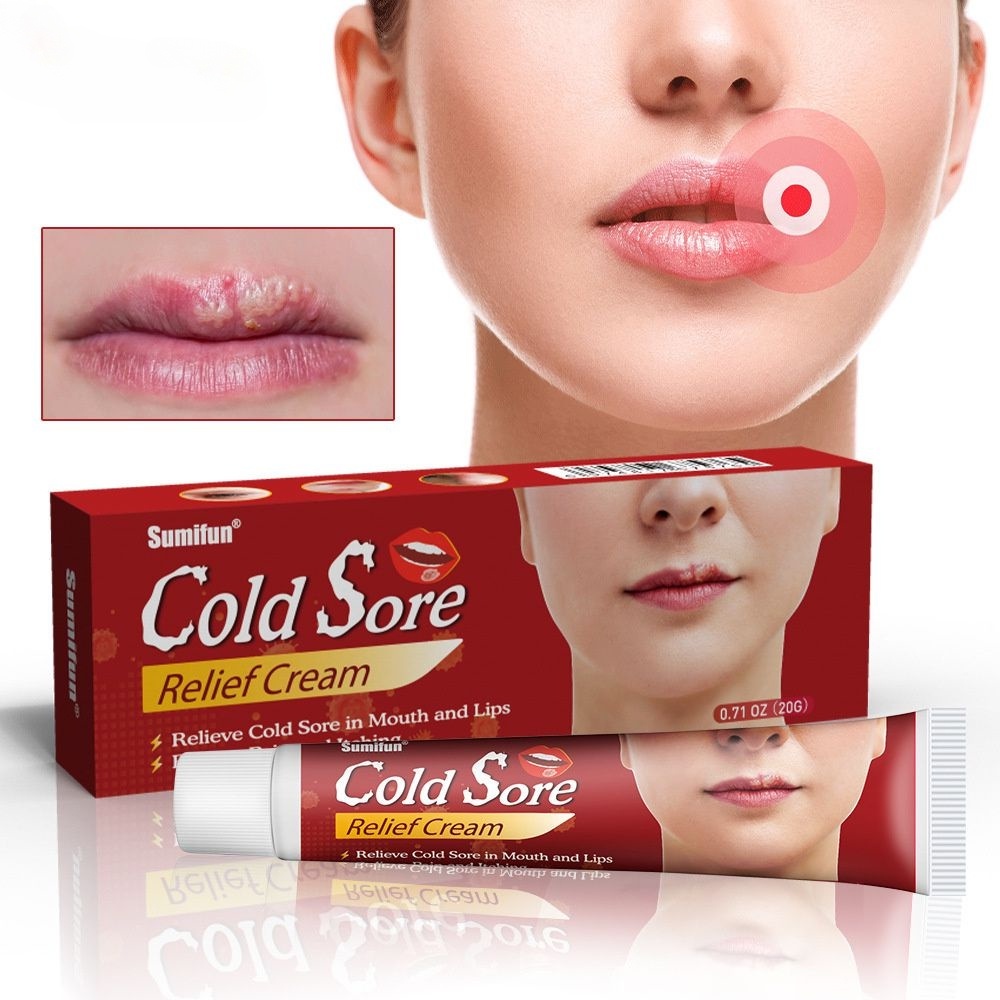 Cold Sores Lip Cheilitis Treatments ครีม Herpes ต้านเชื้อแบคทีเรียครีม Chapped ริมฝีปากริ้วรอย Rehydration พลาสเตอร์