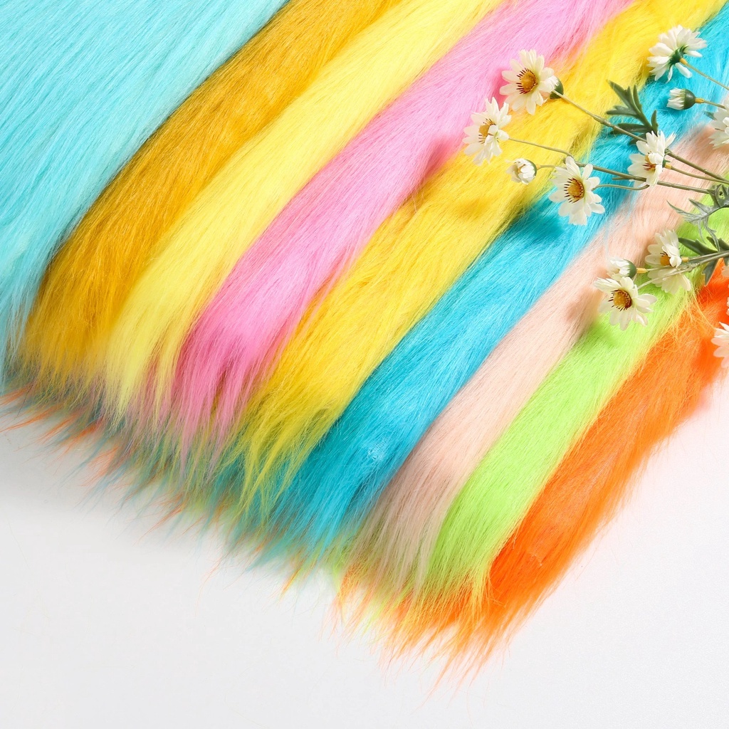 50 * 180 ซม. ยาวกองผ้าขนสัตว์ Faux จับแพะชนแกะตุ๊กตาของเล่นหนวดผม DIY จักรเย็บผ้าวัสดุผ้าคอสเพลย์ทำด้วยมือ